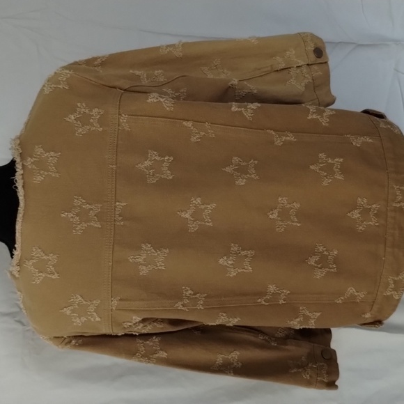 Lili Sidonio mustard tan jean jacket Sz L Excellent condition - Picture 5 of 9